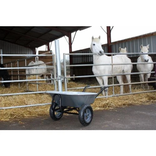 Brouette Haemmerlin EXPERT TWIN Premium 150 L Galva à Roues Gonflées - 306015201 3 Brouette Haemmerlin EXPERT TWIN Premium 150 L Galva à Roues Gonflées - 306015201 – Image 3