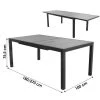 NOTRE SELECTION Table De Jardin En Aluminium Et Bois Avec Rallonge 6 à 8 Places - 224615
