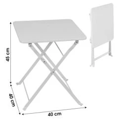 NOTRE SELECTION Table De Jardin Pliable En Métal Carré