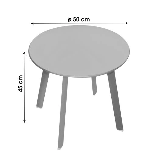 NOTRE SELECTION Table D'appoint Ronde En Métal D50 Cm 1 NOTRE SELECTION Table D'appoint Ronde En Métal D50 Cm
