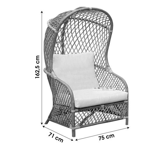 NOTRE SELECTION Fauteuil En Rotin Cocoon Avec 2 Coussins - 225272 1 NOTRE SELECTION Fauteuil En Rotin Cocoon Avec 2 Coussins - 225272