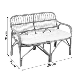 NOTRE SELECTION Sofa En Rotin Ella 2 Places Avec Coussin - 225286