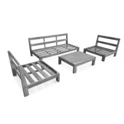 NOTRE SELECTION Salon De Jardin 4 Pièces FERRET Acacia -Weber Boutique AFD 154872