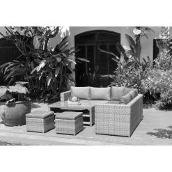 NOTRE SELECTION Salon De Jardin 6 Pièces FERATA Alu