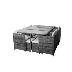 NOTRE SELECTION Ensemble Repas 11 Pièces CUBE DINNING Acier Gris -Weber Boutique AFD 155494