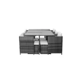 NOTRE SELECTION Ensemble Repas 11 Pièces CUBE DINNING Acier Gris -Weber Boutique AFD 155496