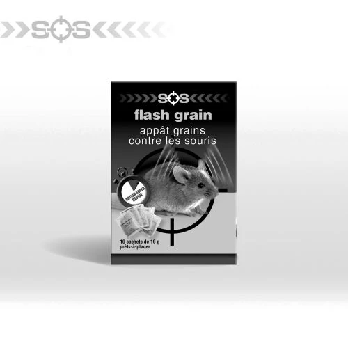 BIOSERVICE INTERNATIONAL SOS Flash Grain Appat Grains Contre Les Souris 68310 1 BIOSERVICE INTERNATIONAL SOS Flash Grain Appat Grains Contre Les Souris 68310