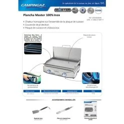 Plancha Gaz à Poser MASTER EX Campingaz Inox 60 X 40 - 3000005699 -Weber Boutique AFD 158713