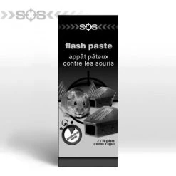 BIOSERVICE INTERNATIONAL Sos Flash Paste Appat Pateux + 2 Boites Appat Souris BSI 68309