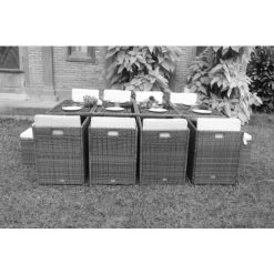 NOTRE SELECTION Ensemble Repas 13 Pièces CUBA Acier Taupe -Weber Boutique AFD 162658