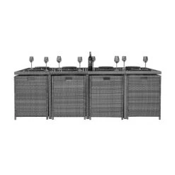 NOTRE SELECTION Ensemble Repas 13 Pièces CUBA Acier Taupe -Weber Boutique AFD 162659