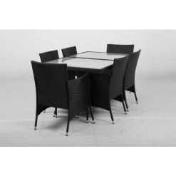 NOTRE SELECTION Ensemble Repas 7 Pièces DINING En Acier Noir - M39 -Weber Boutique AFD 181344