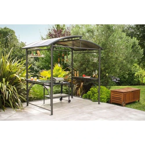 Abri Barbecue En Aluminium Et Polycarbonate DCB Garden Gris Anthracite - ABRI-BARBECUE 4 Abri Barbecue En Aluminium Et Polycarbonate DCB Garden Gris Anthracite - ABRI-BARBECUE – Image 4