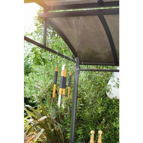 Abri Barbecue En Aluminium Et Polycarbonate DCB Garden Gris Anthracite - ABRI-BARBECUE 2 Abri Barbecue En Aluminium Et Polycarbonate DCB Garden Gris Anthracite - ABRI-BARBECUE – Image 2