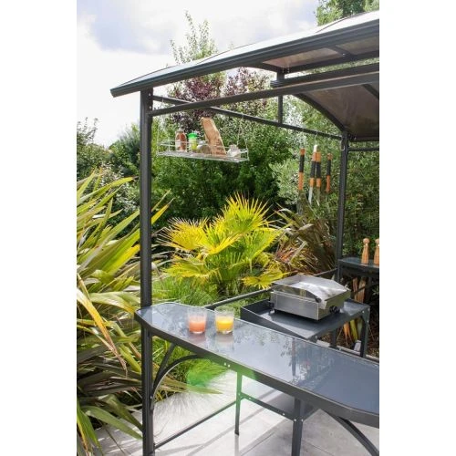 Abri Barbecue En Aluminium Et Polycarbonate DCB Garden Gris Anthracite - ABRI-BARBECUE 3 Abri Barbecue En Aluminium Et Polycarbonate DCB Garden Gris Anthracite - ABRI-BARBECUE – Image 3