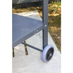 Desserte à Roulettes CUCINATO DCB Garden En Acier Galvanisé Gris Anthracite - CUCINATO-N -Weber Boutique AFD 190310